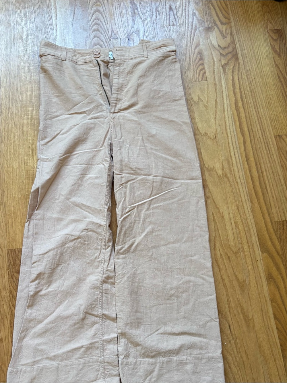 Apiece Apart Wide-Leg Trousers in Light Blush